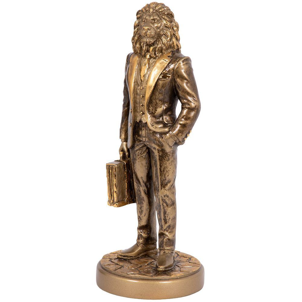 Скульптура Лев Бизнесмен Бронза
