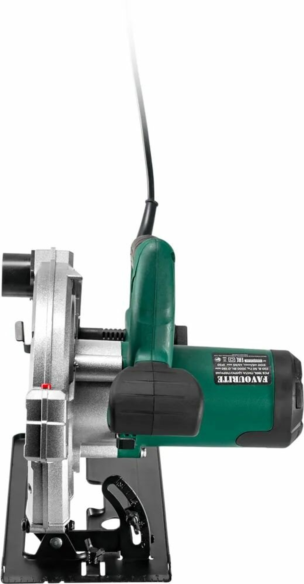 Циркулярная пила FAVOURITE FCS 190L, 2000 Вт, диск 190/20 мм, 5100 об/мин, зубьев 24, лазерный указатель