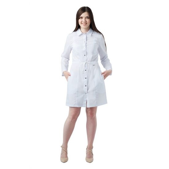 Халат женский K606A (тиси/белый 0)