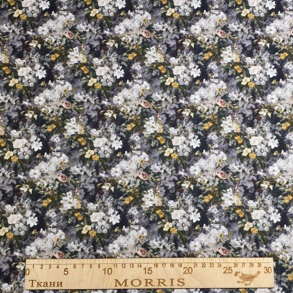 СОЦВЕТИЯ НА СЕРОМ, 100% хлопок, Handmade Fabrics 5
