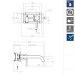 Встраиваемый смеситель для раковины DRAKO 332003