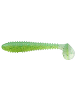 Приманка силиконовая Keitech Swing Impact FAT 4.3", 10,3г цвет #401 Green Pumpkin / Chartreuse