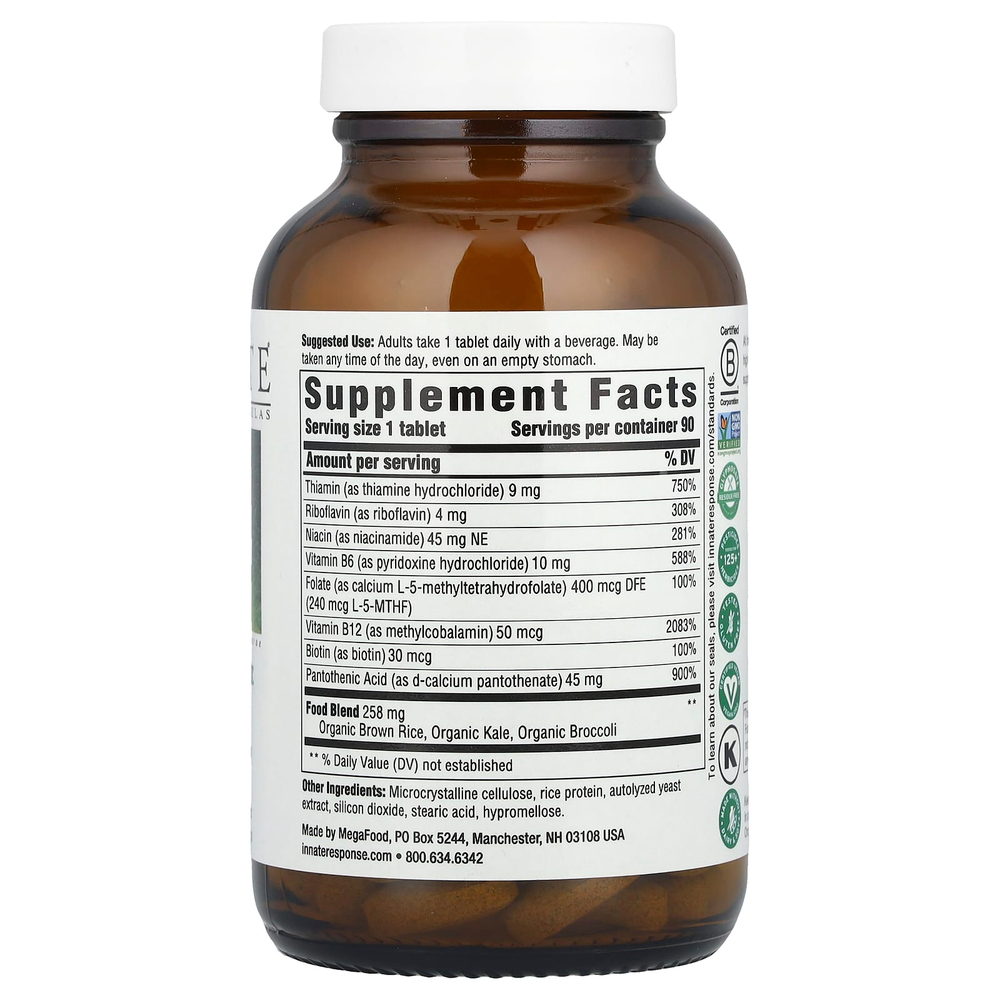 Innate Response Formulas, комплекс витаминов группы В, 90 таблеток