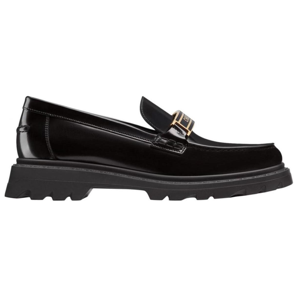 DIOR Code Cow Leather Casual Shoes Women"s Black