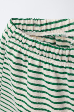 ZARA ДЖОГГЕРЫ В ПОЛОСКУ, ЗЕЛЕНЫЙ