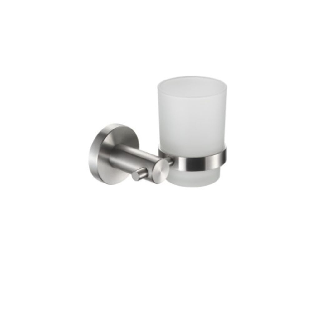 Стакан для зубных щеток, стекло,нерж сталь, Frap, F30106