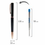 Ручка подарочная шариковая GALANT "Speer", корпус темно-синий, детали розовое золото, узел 0,7 мм, линия письма 0,5 мм, синяя, 144169