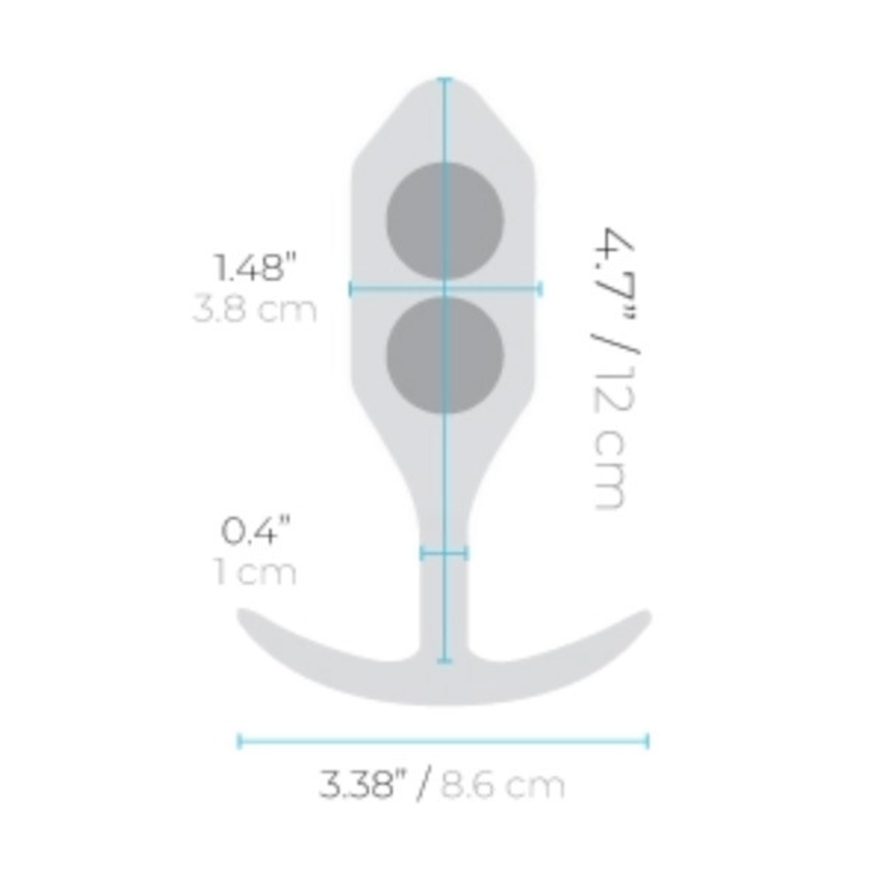 Анальная пробка для ношения цвета лайм 12,7см b-Vibe Snug Plug 3 BV-009-LME