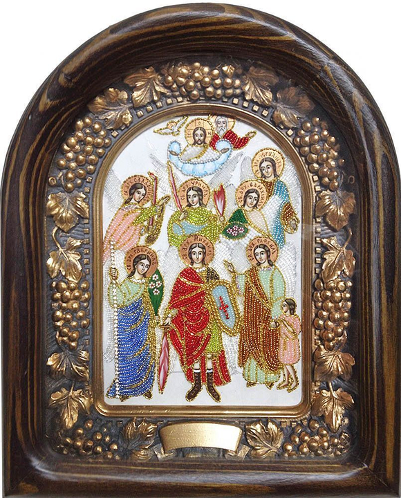 Икона Собор Архангела Михаила бисер