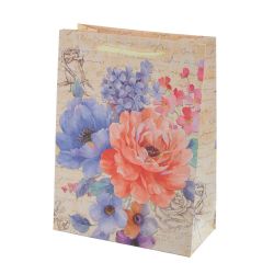 GAEM Пакет подарочный (бумага 210г/м2, блок микс 12шт), L18 W8,5 H24 см, 4в.