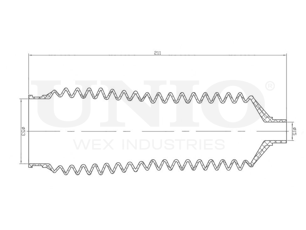 Пыльник рулевой рейки (к-т) UNIO DUC-20005K