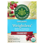 Traditional Medicinals, Organic Weightless, клюква, без кофеина, 16 чайных пакетиков, 24 г (0,85 унции)