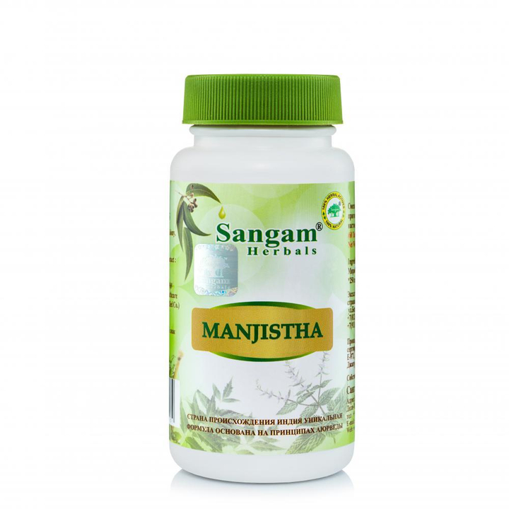 Sangam Herbals Манжистха смесь сухого растительного сырья Manjishtha 750 мг 60 таб