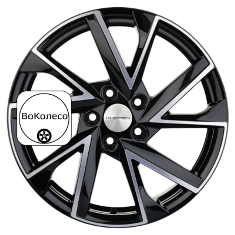 7x17/5x114,3 ET45 D60,1 KHW1714 (Changan/Geely/Lexus/Toyota) Black-FP Khomen Wheels