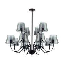 6570/12C MODERNI LN26 212 черный/дымчатый/металл/стекло Люстра потолочная G9 12*20W 220V SMOKY