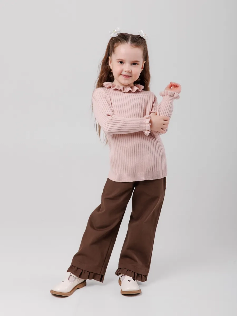 Джемпер для девочки с воланами