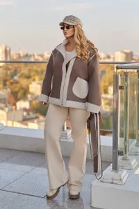 Дубленка УК-5990-4 Фабрика Моды