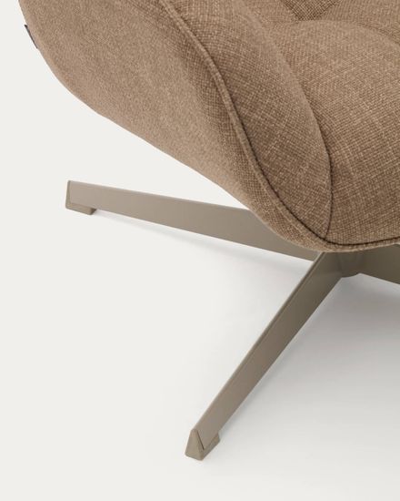 Jaspe Вращающееся кресло светло-коричневого цвета с серой отделкой металла Испания 