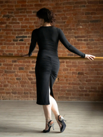 Юбка для танго со сборкой и разрезом