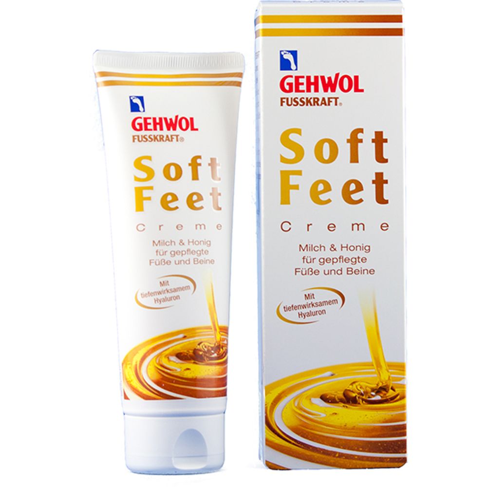 Крем для ног шелковый молоко и мед с гиалуроновой кислотой GEHWOL Soft Feet Creme 125 мл