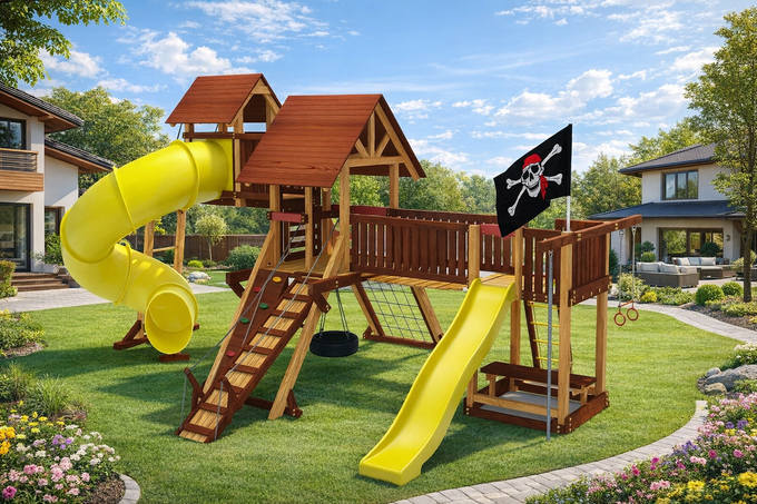 Деревянный игровой комплекс Савушка Lux - 15