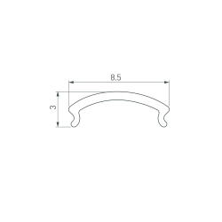 Экран WARDROBE-1530-2000 OPAL (Arlight, Пластик) 050159