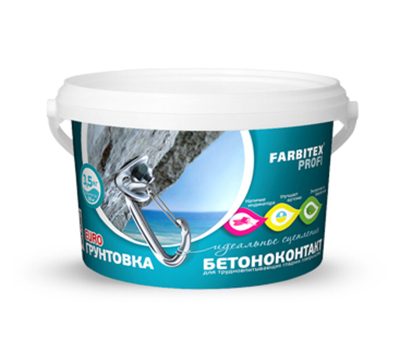 Грунтовка акриловая бетоноконтакт 5кг FARBITEX PROFI