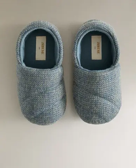 ZARA HOME УЮТНЫЕ ДЕТСКИЕ ТАПОЧКИ, СИНИЙ