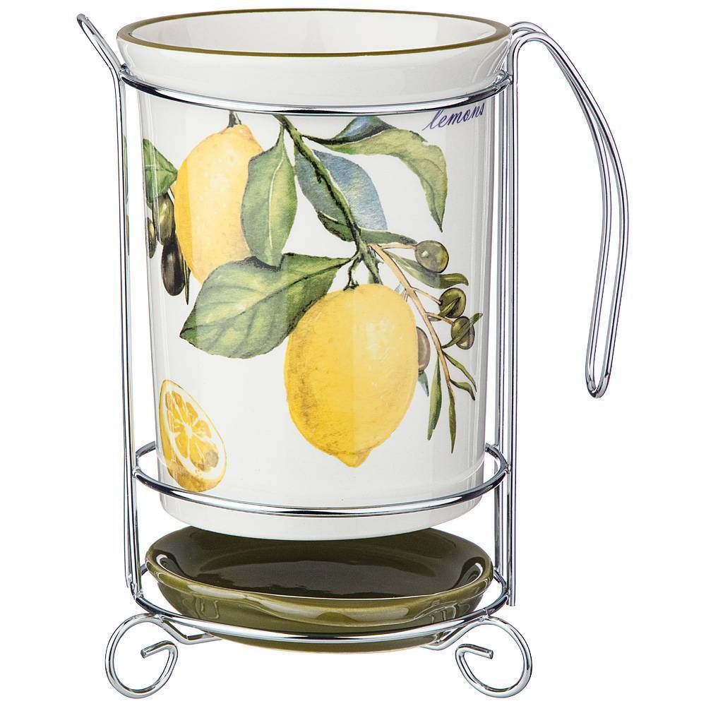 ПОДСТАВКА ПОД КУХОННЫЕ ПРИБОРЫ AGNESS "ЛЕМОН ТРИ" 10,5*16 СМ (КОР=18ШТ.)