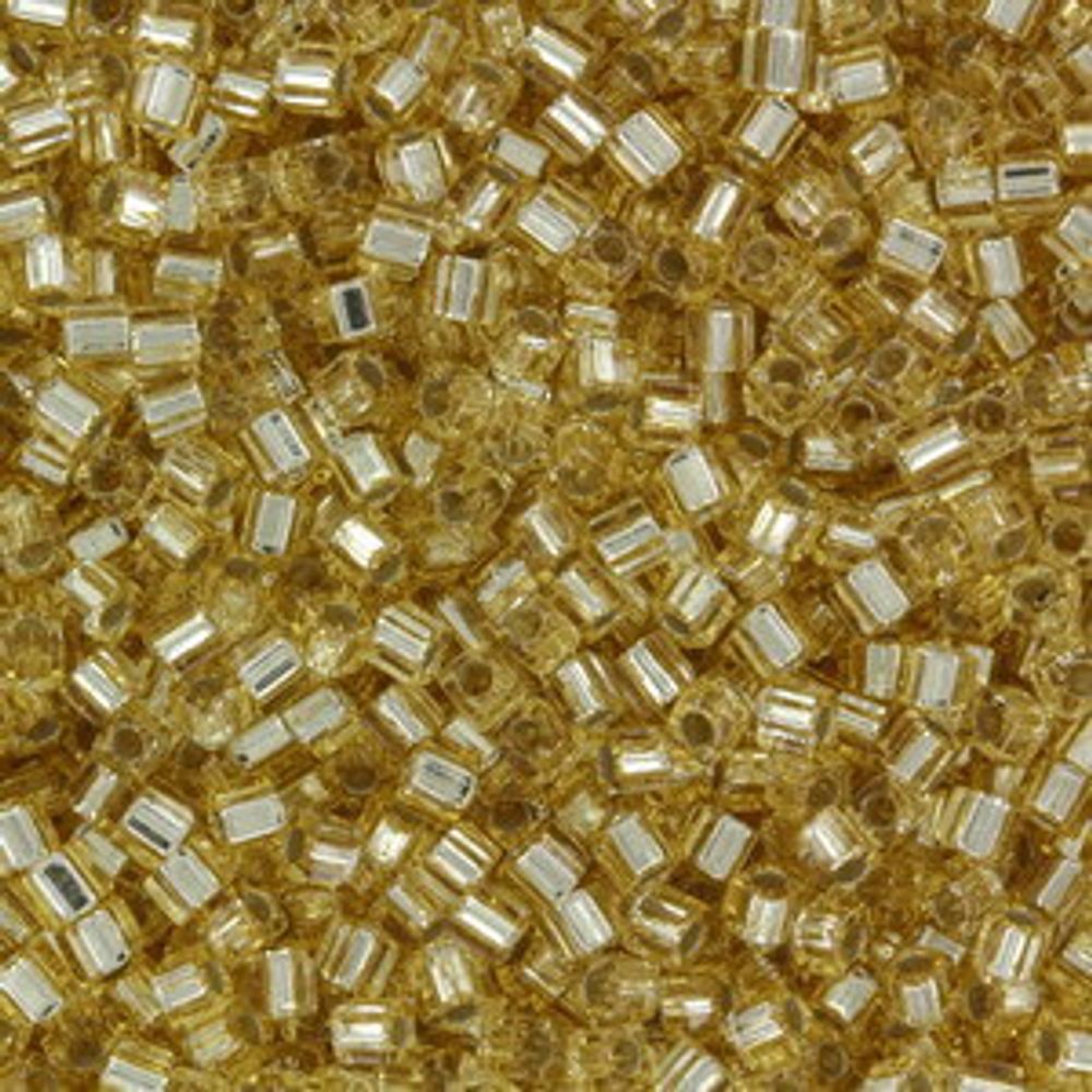 Miyuki Square Beads 1,8 mm Gold Silver Lined