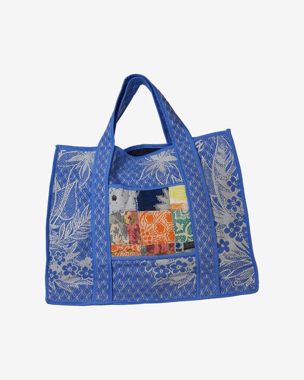 Сумка Patches Tote синяя - фото 1