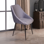 Стул Neo ромб, бархат светло-серый 26/опора конус