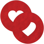 Красные круглые пестисы с сердечками