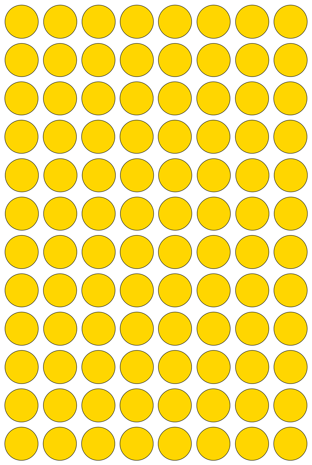 Виниловые наклейки для упаковки и маркировки Policomprint M3, 14 мм. 96 шт.