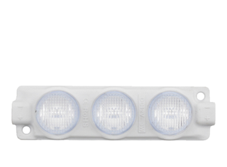 Светодиодный модуль 12V 3w  плафон прямоуг на 3 LED РИФЛЕНЫЙ круги Белый MDL-3LED-3W-WHITE