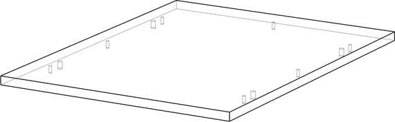 Крышка тумбы приставной Стандарт Про ясень шимо светлый
