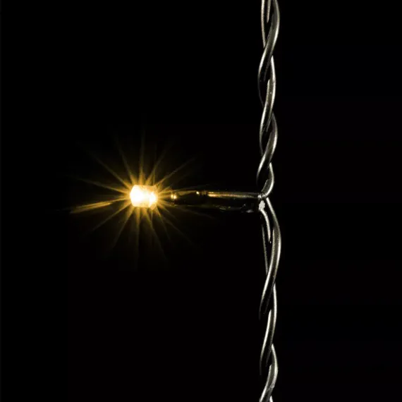 Светодиодный занавес 2*3 м., 600 теплых белых LED ламп, черный провод ПВХ, Beauty Led (PCL602-11-2WW)