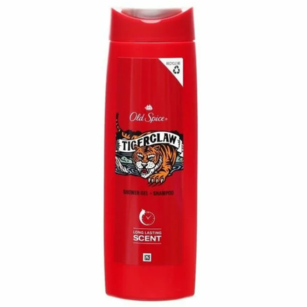 Гель для душа+шампунь Old Spice 3в1 Tigerclaw 400 мл