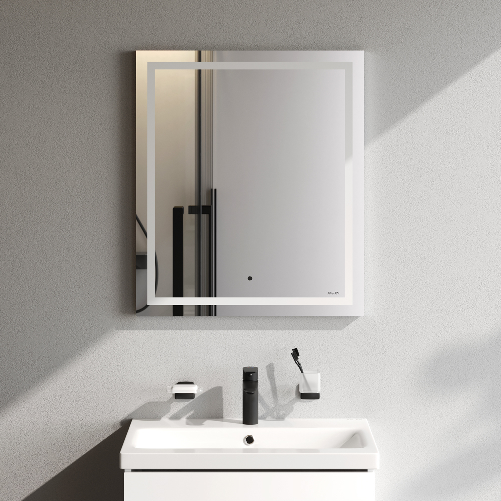 Универсальное зеркало настенное с контурной LED-подсветкой, 60 см AM.PM Gem M91AMOX0601WG