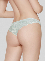 Нежные кружевные трусики-бразилиана (Размер: 2 размер) (Цвет: синий)