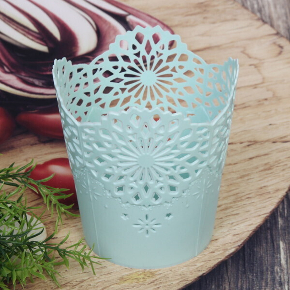 Подставка для столовых приборов «Ажур» 12,5*14см пластиковая