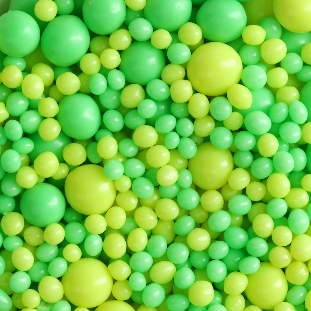 Кондитерская неоновая посыпка: зеленая, жёлтая, 50 г.