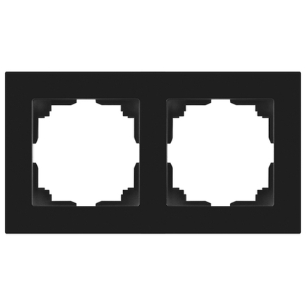 Рамка для розеток и выключателей Intro Accent 6-502-05 на 2 поста, СУ, антрацит