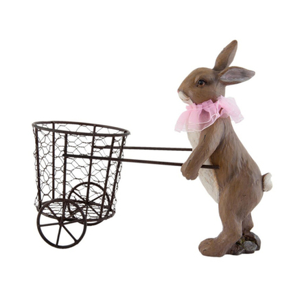 Декоративная фигура "Кролик с тачкой"