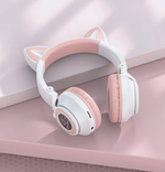 Bluetooth - гарнитура Borofone BO18 Cat, накладные, BT5.0, 400mAh White