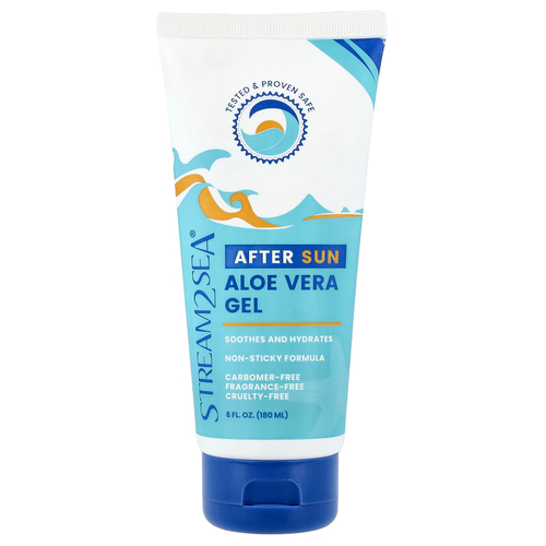 Stream2Sea, Гель с алоэ вера после загара, без отдушек, 180 мл (6 жидк. Унций)