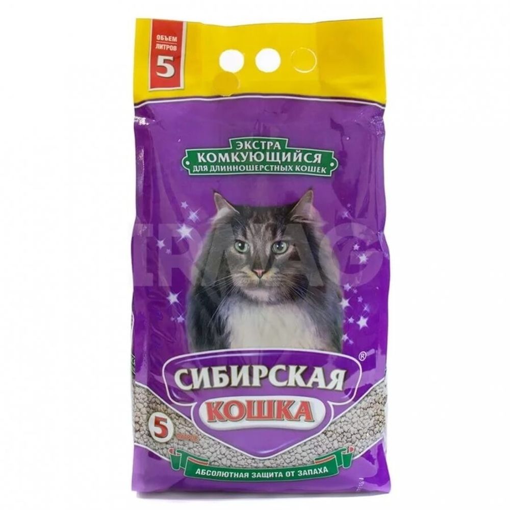 Наполнитель для кошачьего туалета, Сибирская Кошка "Экстра", для длинношерстных, комкующийся Наполнитель для кошачьего туалета, Сибирская Кошка "Экстра", для длинношерстных, комкующийся