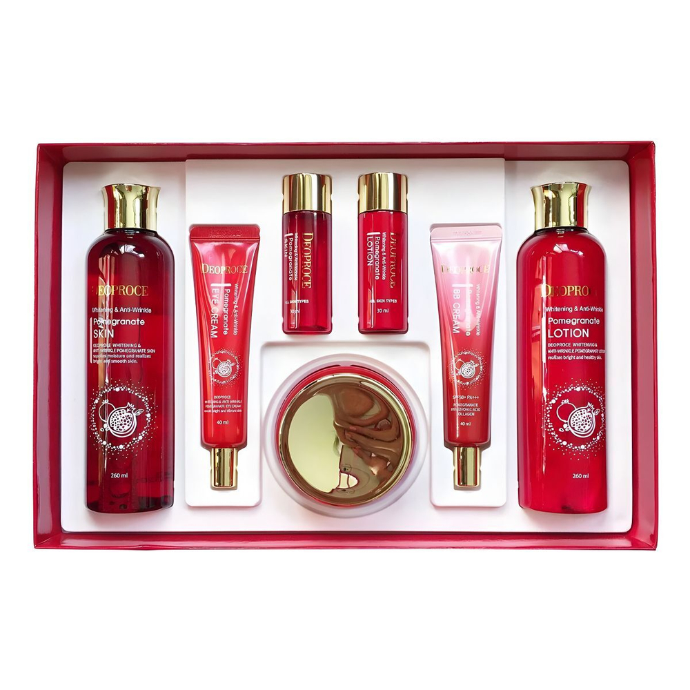 [Deoproce] Whitening & Anti-Wrinkle Pomegranate 5 set - Набор антивозрастных средств с экстрактом граната
