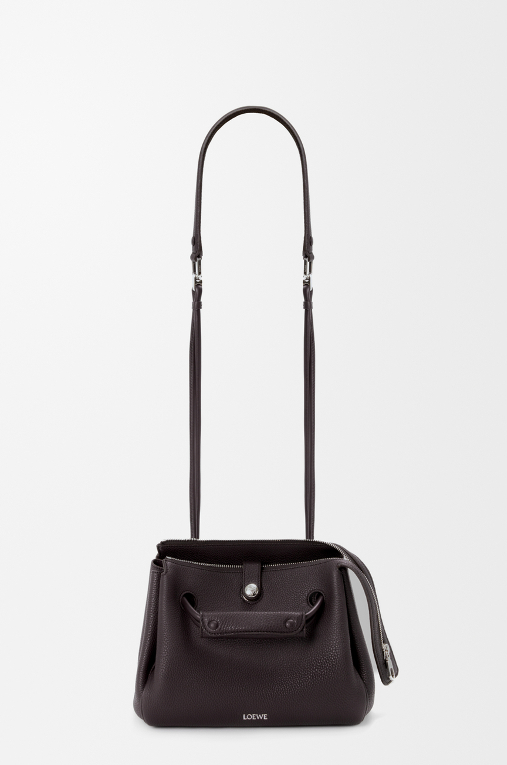 Loewe Маленькая сумка Madrid из мягкой зернистой телячьей кожи, темно-коричневый