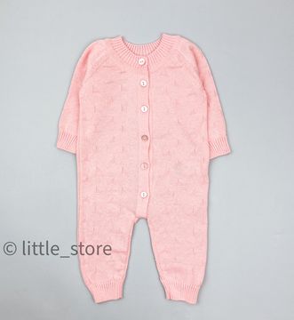 Комбинезон вязаный Персиковый